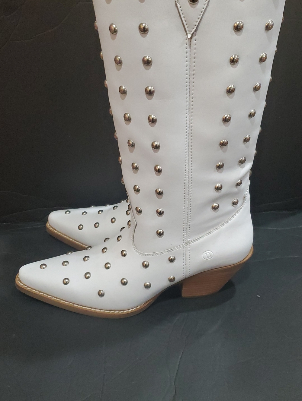 Dingo 1969 Broadway Bingo white silver Cowboy Boots size 10 brand new - Picture 5 of 15